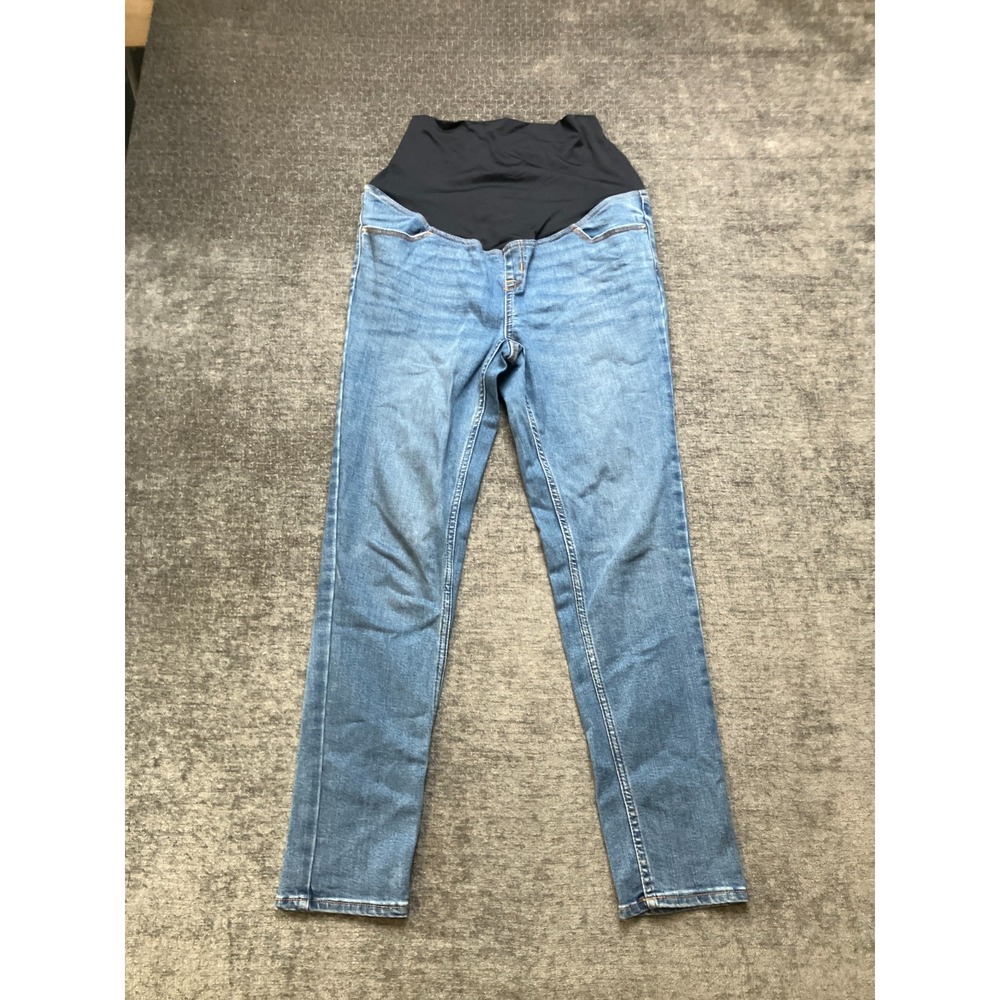Ingrid & Isabel Maternity Skinny Jeans Womens 8 Blue Stretch Full Panel Denim